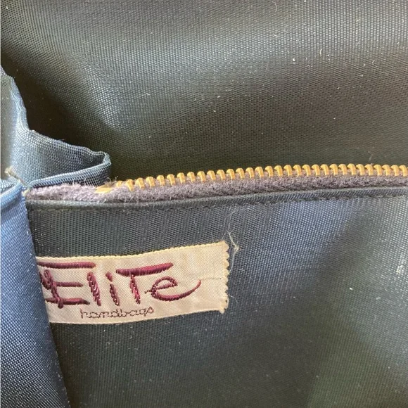 Vintage Chic Dark Blue Mini Bag - Picture 4 of 5